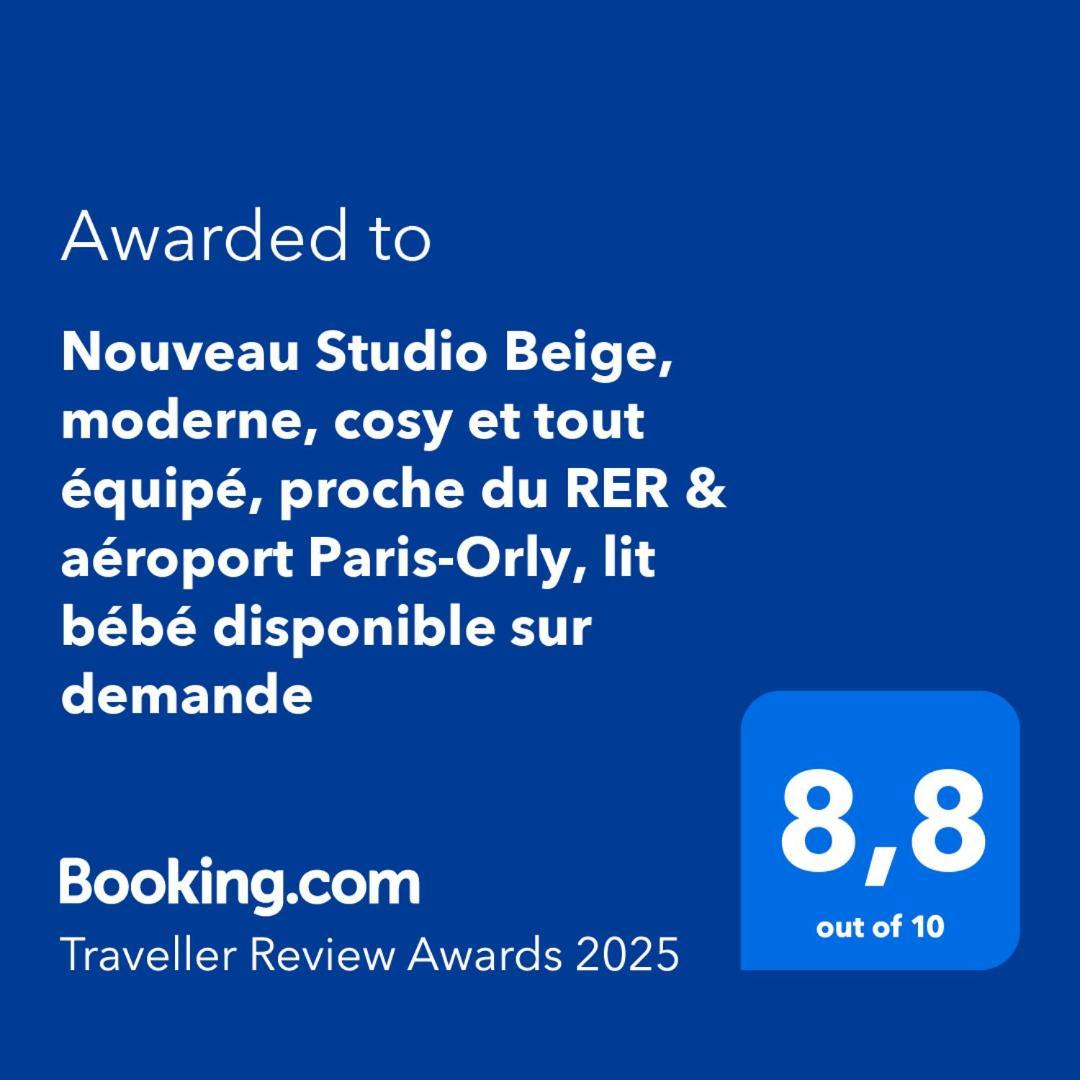 Studio Moderne Et Tout Equipe, Proche Du Rer, Paris & Aeroport D'Orly En 20 Min, Lit Bebe Sur Demande Vitry-sur-Seine Extérieur photo